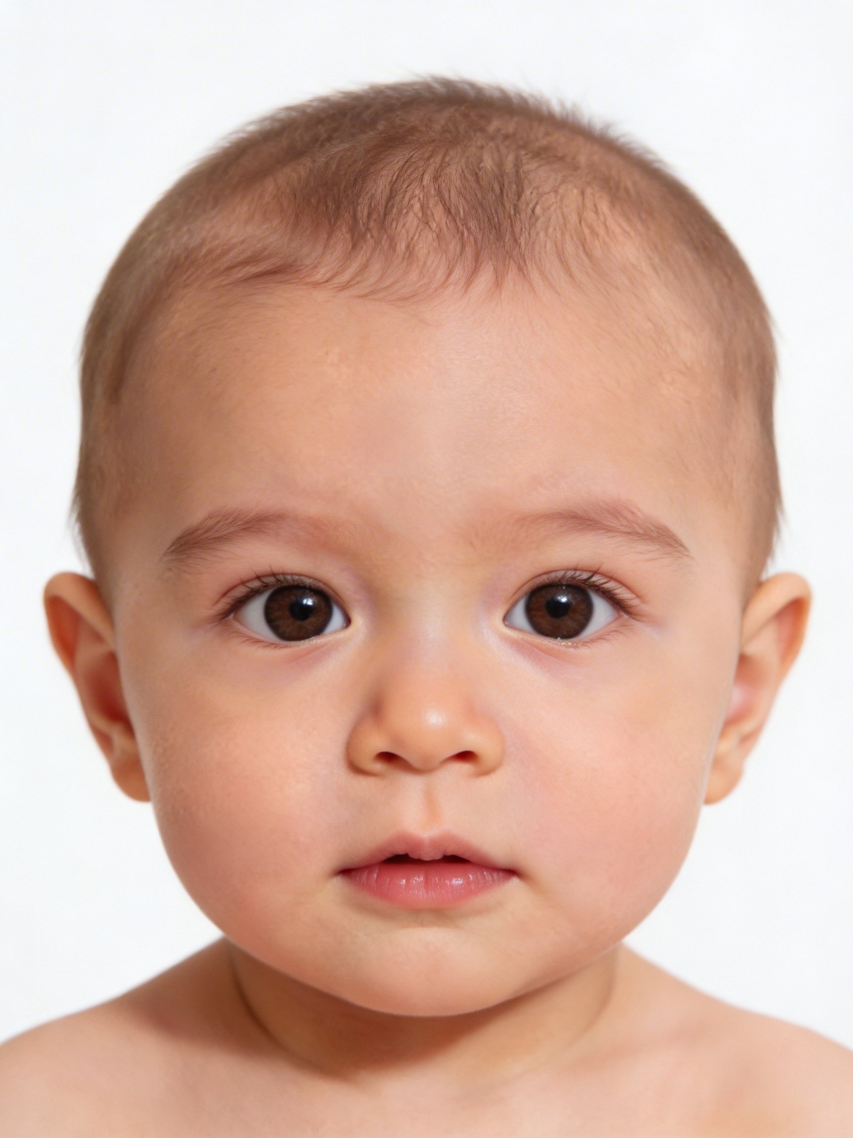Baby with eyes closed illustrating a rejected passport photo